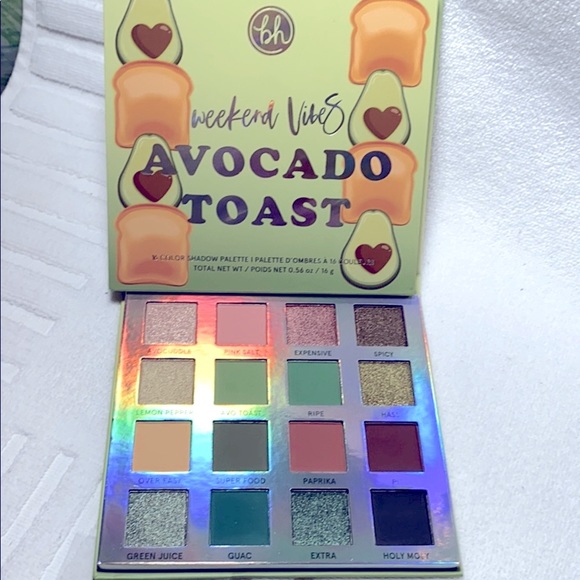 BH Cosmetics AVOCADO TOAST WEEKEND VIBES EYESHADOW PALETTE ☀️Last 1☀️PLASTIC NWT - Picture 3 of 12